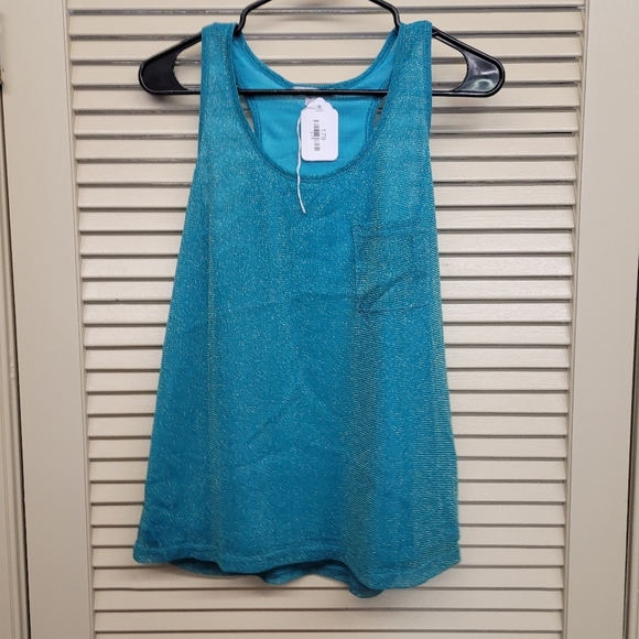 Tops - Charlotte Ruse teal and sparkly gold size medium